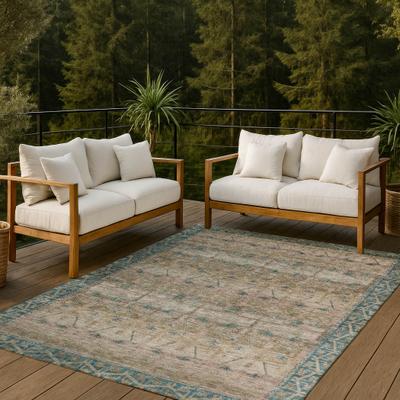 Addison Rugs Machine Washable Indoor/ Outdoor Global Border Chantille Rug