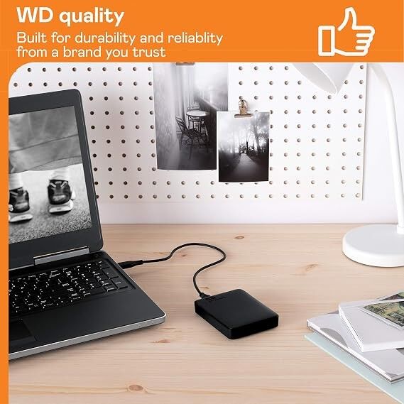 WD Elements Portable USB 3.0 External Hard Drive 1TB