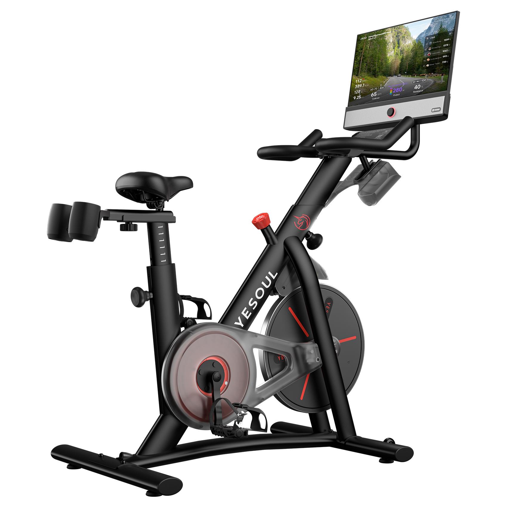 Yesoul G1M Max Fitnessbike, 21,5" FHD-Display, 30W x4 Lautsprecher, 360°.Sound, Magnetwiderstand, leise & mit unbegrenztem Streaming
