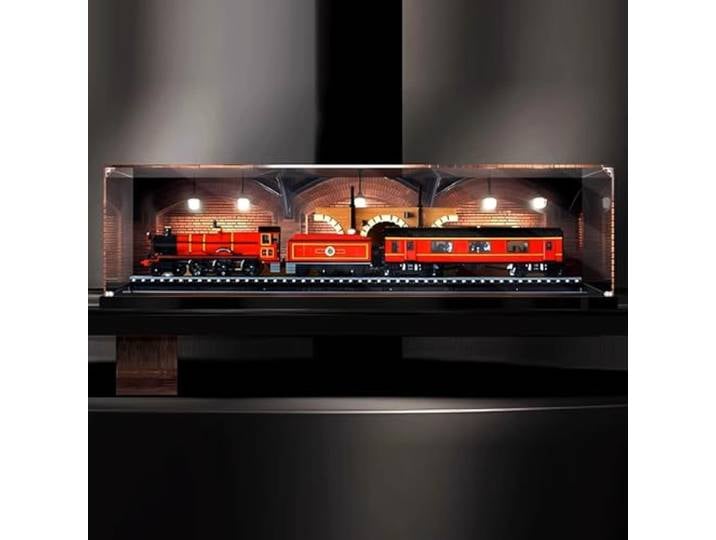 Acryl-Vitrine, kompatibel mit Lego 76405 Express Train Box Kit, staubdichtes Box-Set, transparente Hülle, kompatibel mit Lego 76405 (nur Vitrine, Kit nicht im Lieferumfang enthalten)