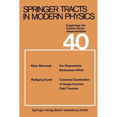 Springer Tracts in Modern Physics, Taschenbuch von S. Flügge,Klaus Stierstadt,W. Kundt, Springer Berlin, 978-3-662-15908-8