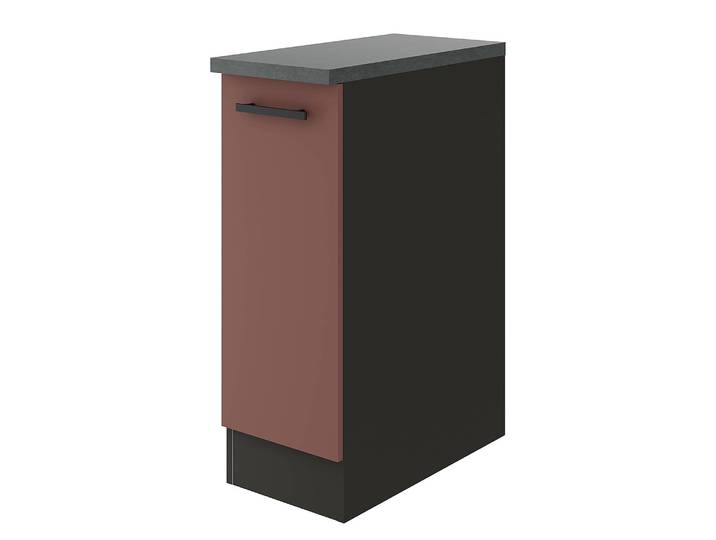 Unterschrank 1 Auszug 30 x 85 x 60cm Rot/Rostrot/Anthrazit