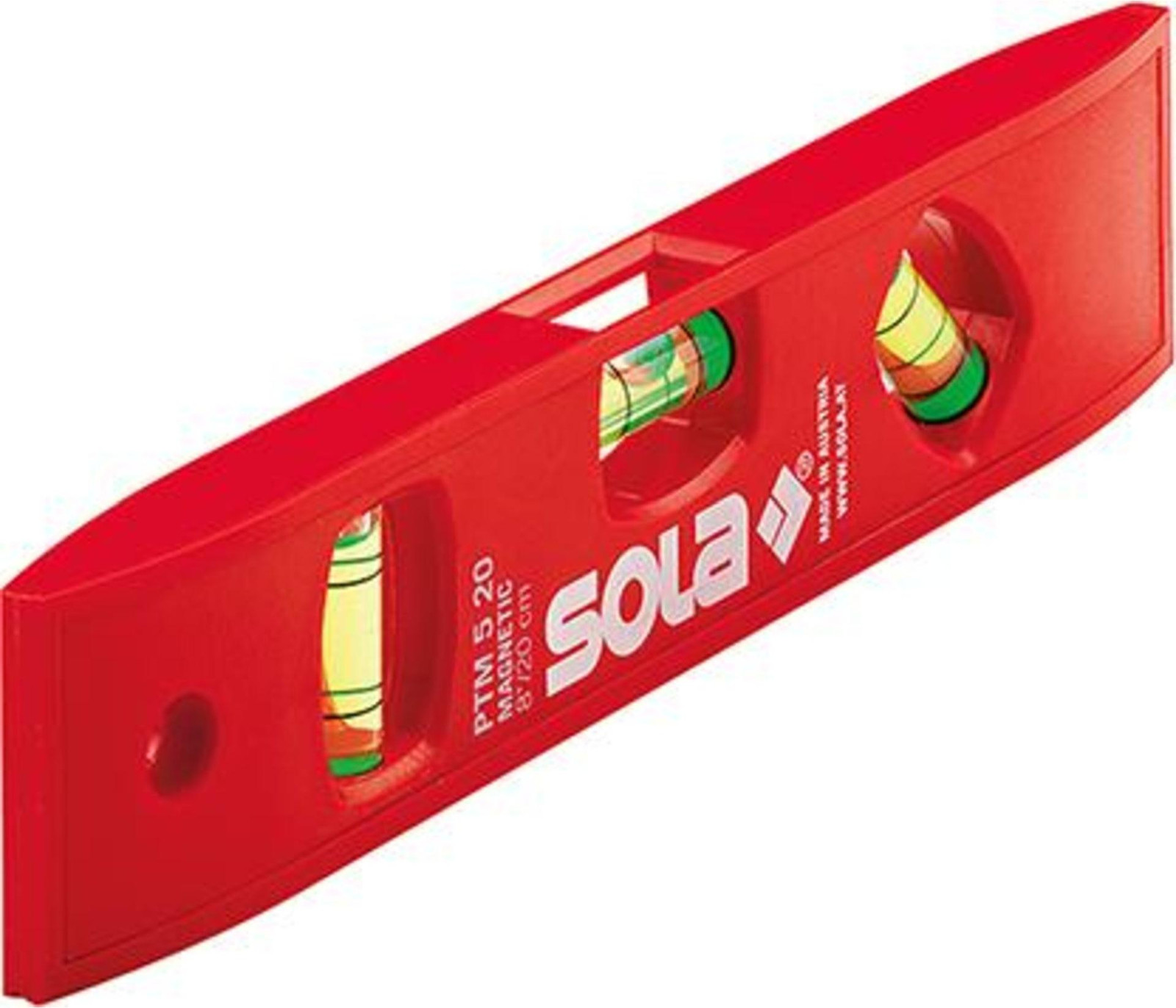 Sola kunststof torpedo waterpas PTM 520 met magneet