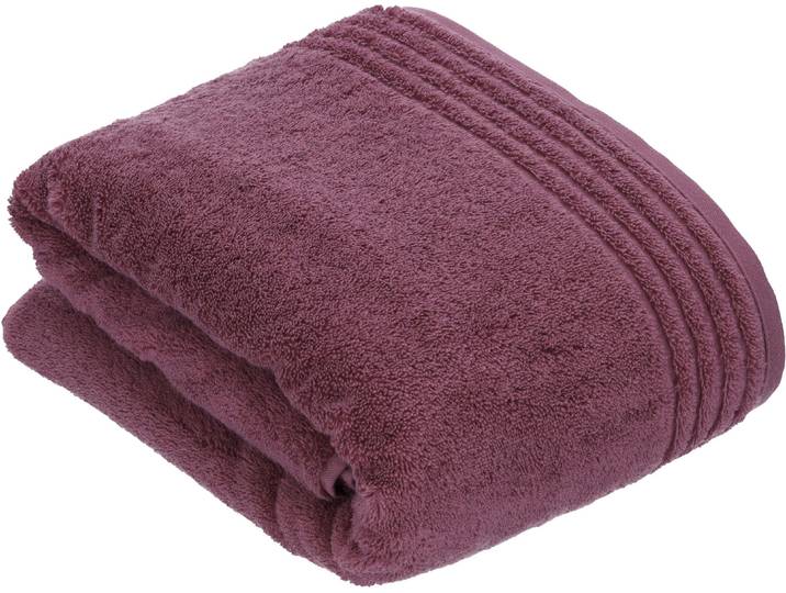 Badetuch VOSSEN Vienna Style Supersoft , lila (schwarzberry), B:100cm L:150cm, Walkfrottee, Baumwolle, Handtücher, Badetuch, Supersoft Baumwolle