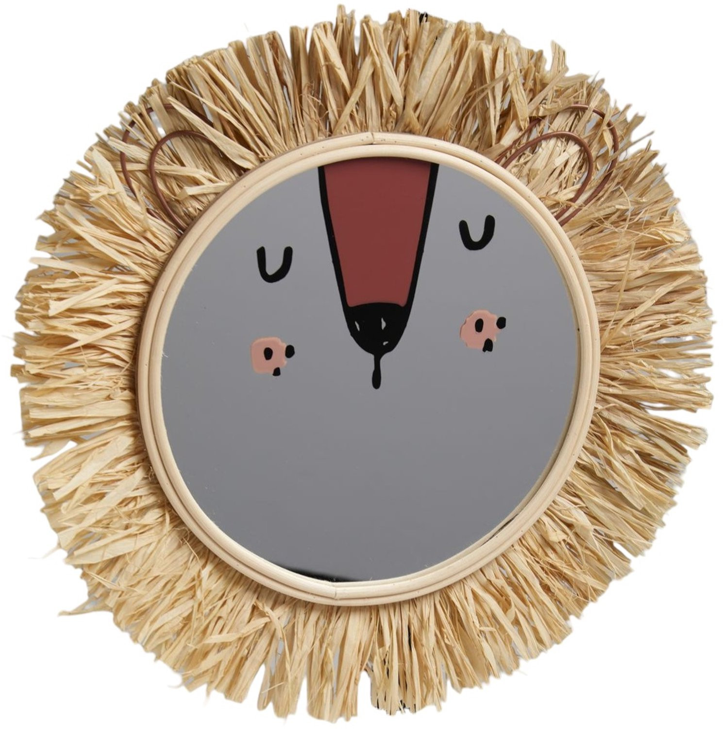LA FACTORY Kinderkamerspiegel THE KING OF THE JUNGLE, Wandmontage, Ø 40 cm