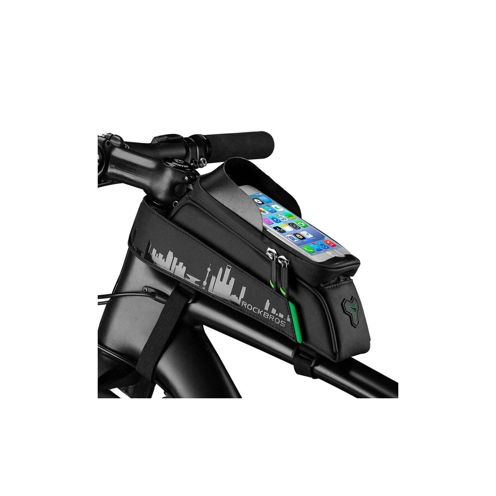 Fahrradtasche für Rahmen mit Telefonabdeckung – Schwarz - 029-1BK