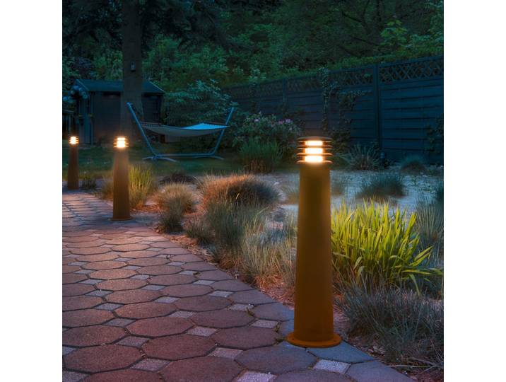 Rusty Wegelampe, rostfarben, Stahl, Höhe 70 cm, IP55 - SLV Rusty 70 - Metall - Einflammig