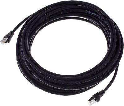 Telegärtner CAT6A Patchkabel 10m, sw noir