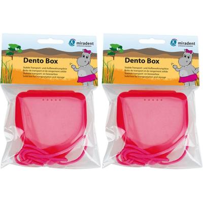 Miradent Zahnspangenbox Dento Box I pink 2x 2x1 St