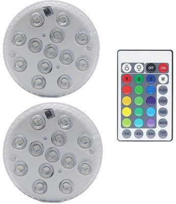 Uplift Treasures 13 LED RGB Submersible Underwater Light IP68 Waterproof Aquarium Lamp 13led 2lamp With Rc