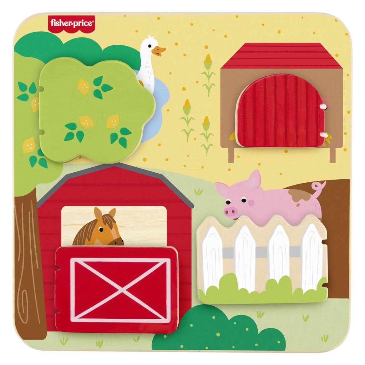 Fisher-Price Guck-Guck-Spiel aus Holz (JCY33)