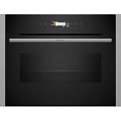 NEFF Backofen mit Mikrowelle "C24MR21N0", grau (silberfarben), B:59,6cm H:45,5cm T:54,8cm, Backöfen, Platzsparende Mikrowelle mit schonender Inverter-Technologie