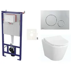 SAT Wand-WC Set für Vorwandmontage + VitrA Integra WC SIKOSSINTRESU71K