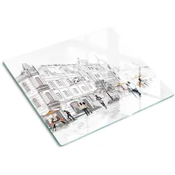 GLASPLATTE 60x52 cm Altstadt