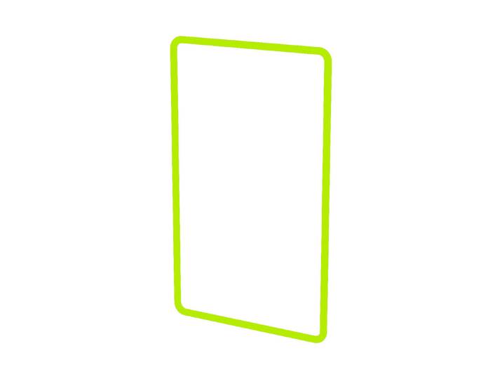 Max Hauri Designprofil Gr.2x1 gelb/grün fluoreszierend / 2 Stück