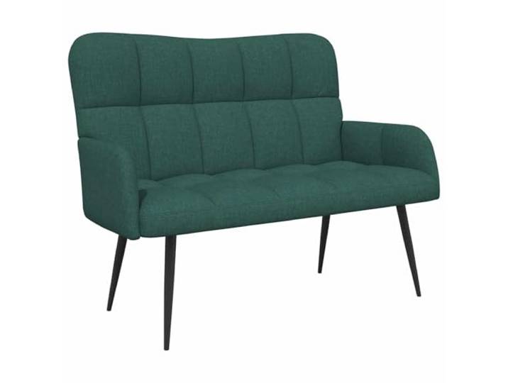 IBUQDDV 2-Sitzer Sofa Dunkelgrün 115 x 61 x 87 cm Stoff Polyesterbezug, Holzwerkstoff und Metall, weiche Polsterfüllung, für Wohnzimmer und Schlafzimmer, pflegeleicht