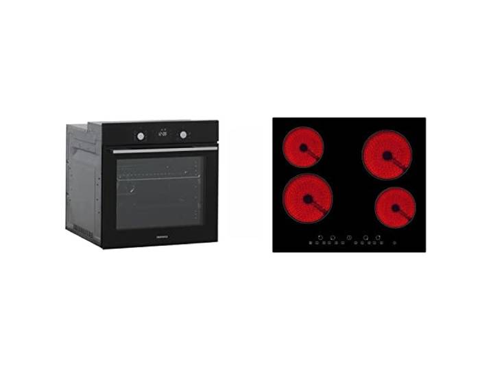Respekta Autonome glazen inbouwoven AB700 met led-timer + keramische kookplaat