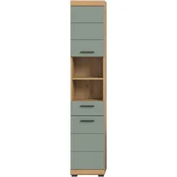 BADEZIMMERSCHRANK 2 Türen 1 Schublade 31/191/37 cm