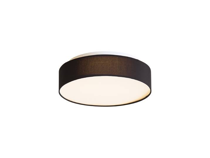 Plafonnier intelligent noir 35cm avec LED et télécommande - Flat