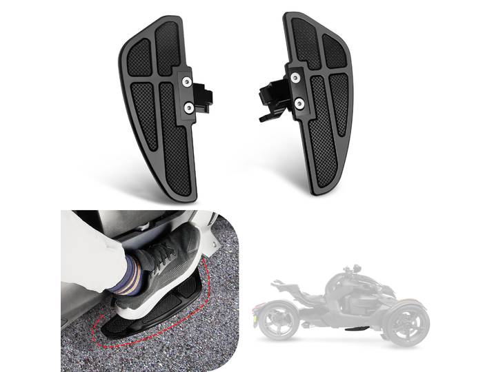 Planches de sol en aluminium pour Can-Am Ryker 600/900 – Repose-pieds et repose-jambes larges – Compatibles avec les modèles Sport et Ryker Rally Edition
