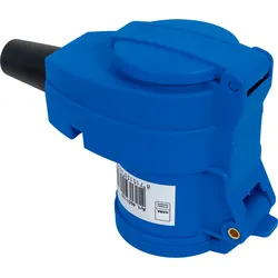 MANTES 2P+E abgewinkelter CEE-Stecker mit zusätzlicher Steckdose 16A 230V