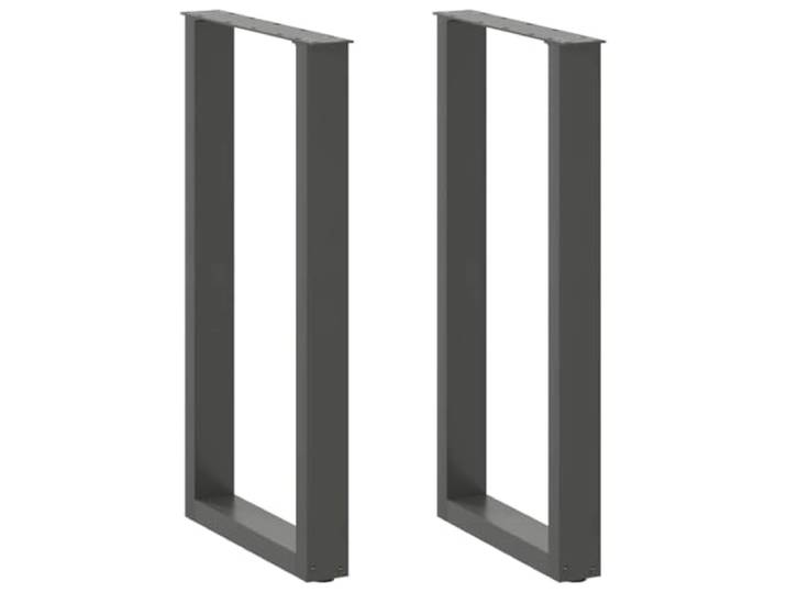 hliofuir Bartischbeine 2er Set U-Form Anthrazit 50x91 cm Tischkufen Stahl Stabile Kufen aus Stahl für Stehtische in Küche oder Essbereich mit höhenverstellbaren Füßen zur sicheren Bodenanpassung.