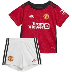 ADIDAS Kinder Fananzug Manchester United 23/24 Kids Heim, Größe 80 in Rot Rot