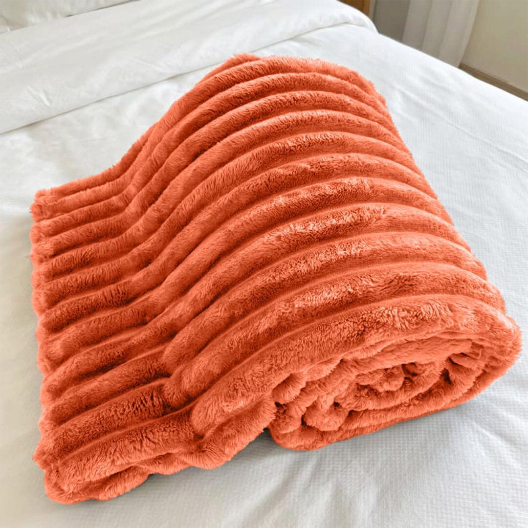 Fairmont Park Throw Blanket Rust 200cm W X 240cm L