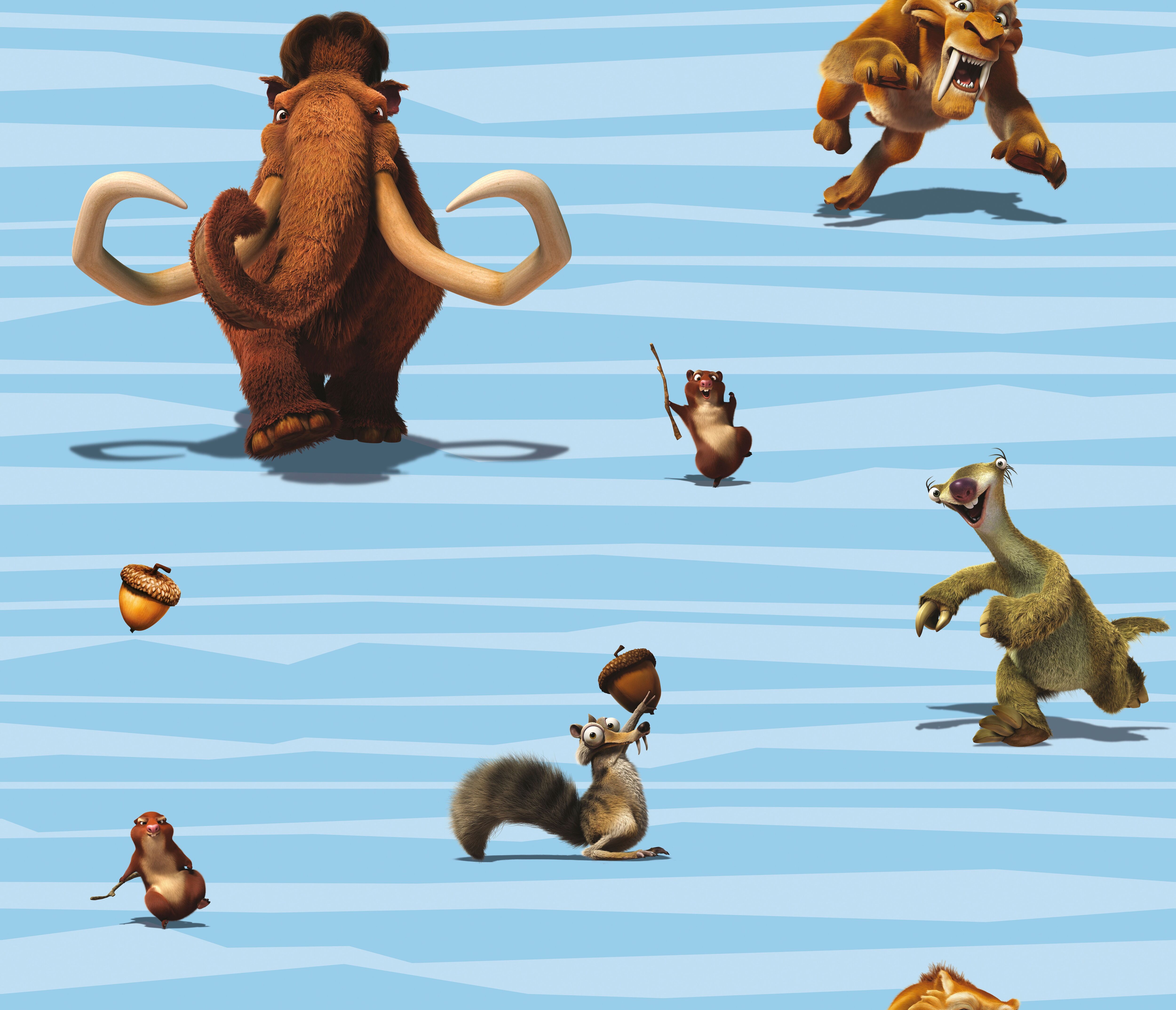 Schiebegardine WIRTH "Ice Age" Gr. 4, blau, B:60cm H:245cm, Satin, Polyester, Gardinen, Schiebegardine, Disney