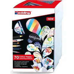 edding Fasermaler Colour Happy Set VE=8x69 Stifte + 1 Farbmixer
