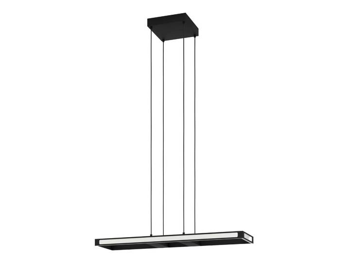 Eglo Led-Pendelleuchte Savilanas-Z, Schwarz, Weiß, Metall, Kunststoff, 20x110x77 cm, Farbwechsler, 3-fach schaltbar, Smartphone-Steuerung, Lampen & Leuchten, Innenbeleuchtung, Hängeleuchten, Pendelleuchten