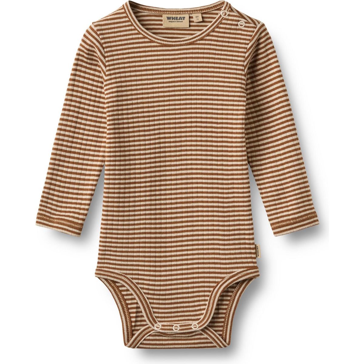 Wheat Body Long Sleeve Freddie warm hazel stripe (3017) 56 9103-104-GOTS-3017-56/1m