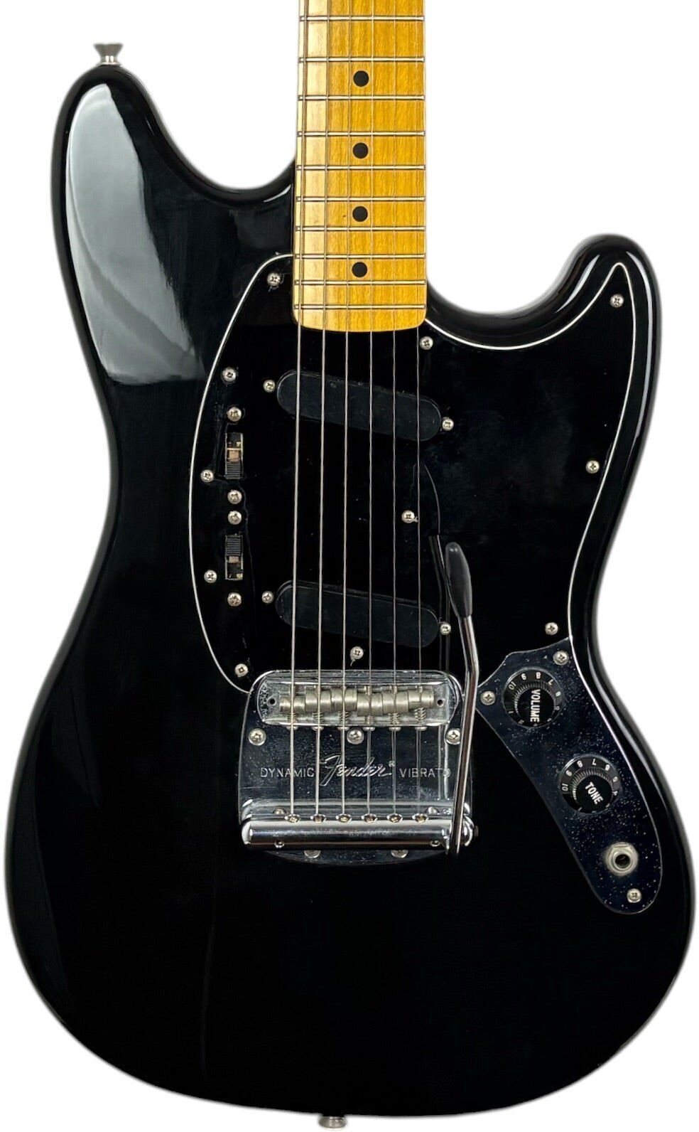 Fender Japan 77 Reissue Mustang 2007-2010 - Black   schwarz - Refurbished