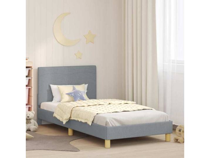Maison Exclusive - Children's Bed Frame with Headboard Gris clair 90 x 190 cm