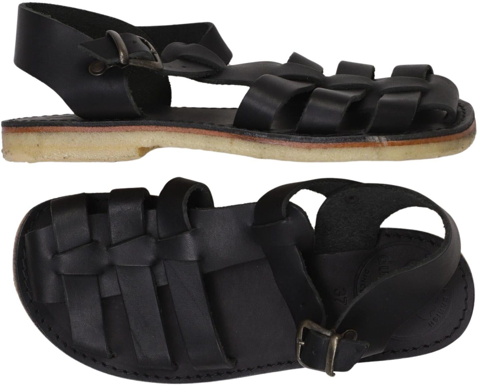 Duckfeet Damen Sandalen, Schwarz, Gr. EU 37, kein / Etikett - Second Hand