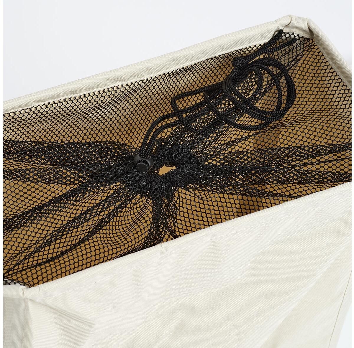 Wäschesack ZELLER PRESENT "Zeller Present Wash", beige, B:40cm H:56cm T:20cm, Polyester, Wäschesammler, Wäschesack beige 44,8 l