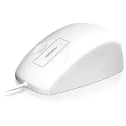 KeySonic KSM-5030M-W, Wasserdichte Maus, Silikone, Wasserdicht IP68, Scrollen mit Touchsensor, USB, weiß