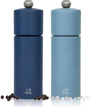 "Peugeot Cosy Beechwood Steel Manual Pepper & Salt Mill Set Case Hardened - 8"" H x 3"" L x 2"" W"