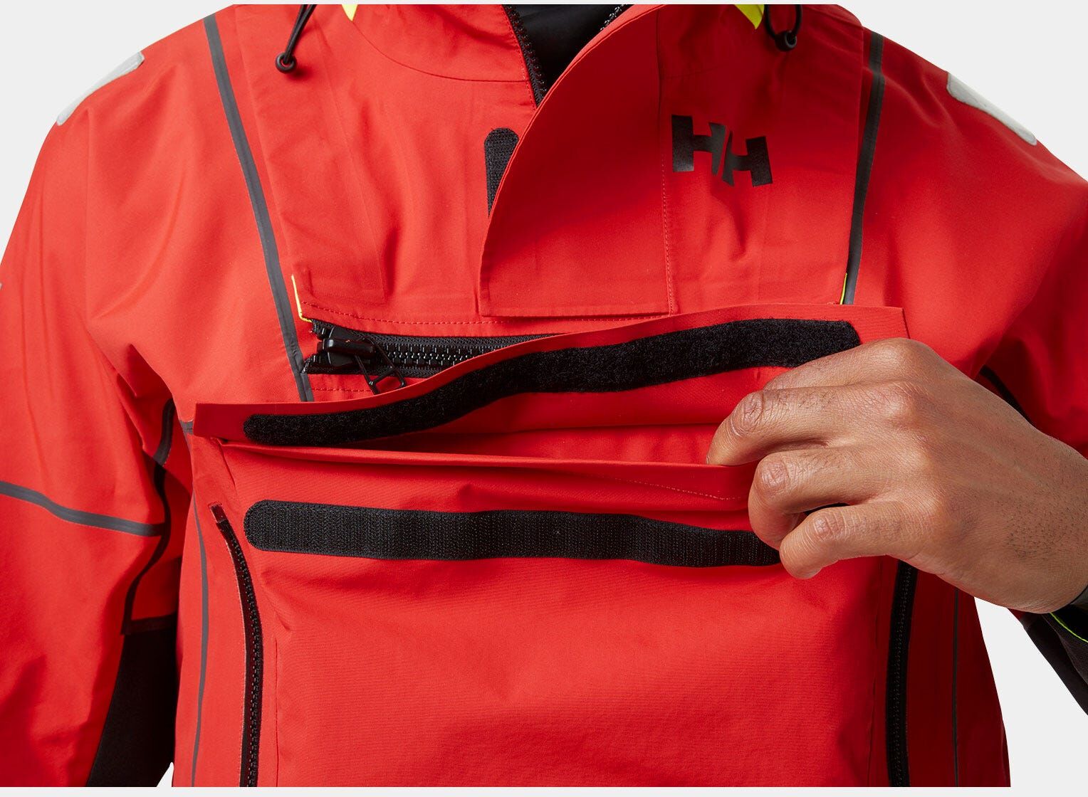 Helly Hansen Men's Ægir Ocean Sailing Modular Smock - Orange/Purple - 2XL