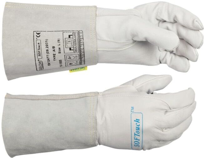 Gants de soudure Weldas taille XL (9,5) cuir naturel/ toucher doux EN388 EN12477 EN1149-2 10PA (10-1005 XL)