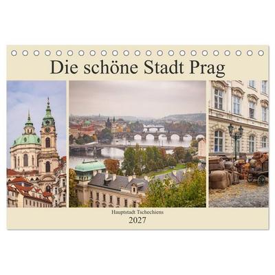 Die schöne Stadt Prag (Tischkalender 2027 DIN A5 quer), CALVENDO Monatskalender