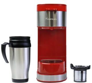 Kenmore Single Serve Coffee Maker with Stainless Steel, Red