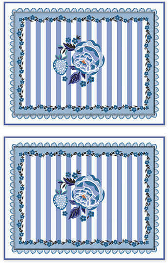 Cath Kidston Strawberry Garden Blue Set of 2 Placemats