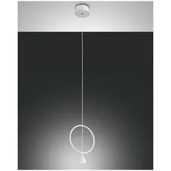 Fabas Luce Sirio Pendelleuchte LED 1x8W Metall- und Methacrylat Weiss 3388-40-102