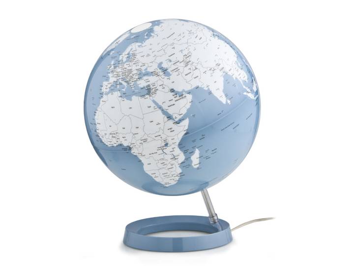 ATMOSPHERE lampe de bureau mappemonde LIGHT & COLOUR BRIGHT (Bleu ciel - PMMA)