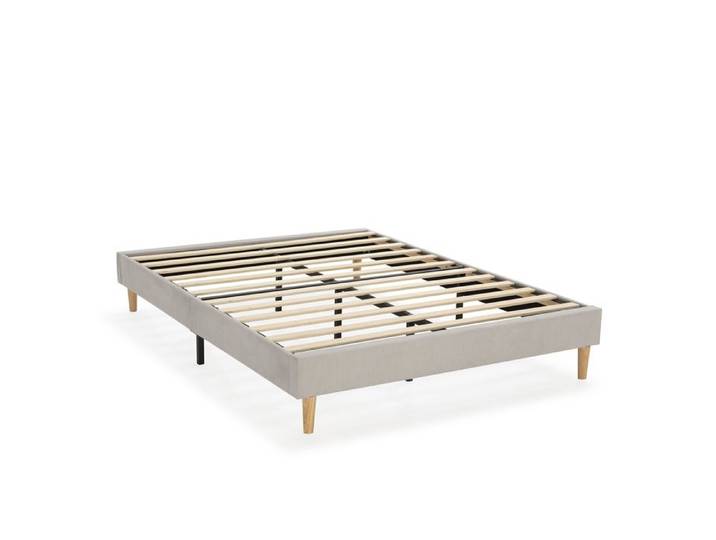 Sommier tapissier tapissier Bari 140x190 cm Gris