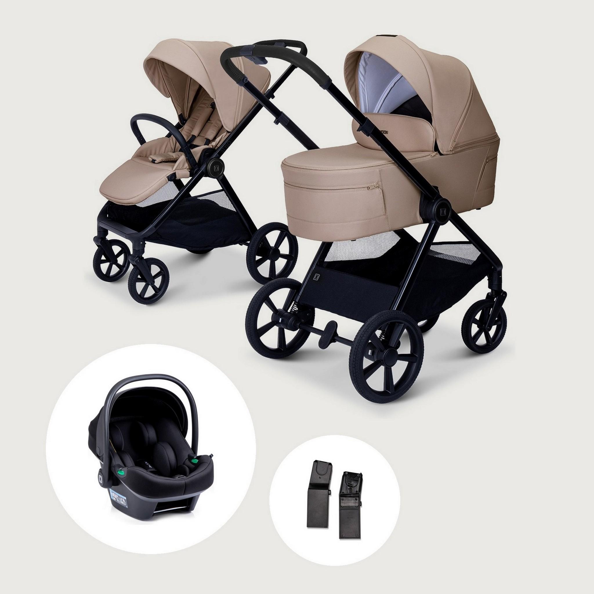Moon Kombikinderwagen STYLO SET inkl. Babyschale LOLA sand