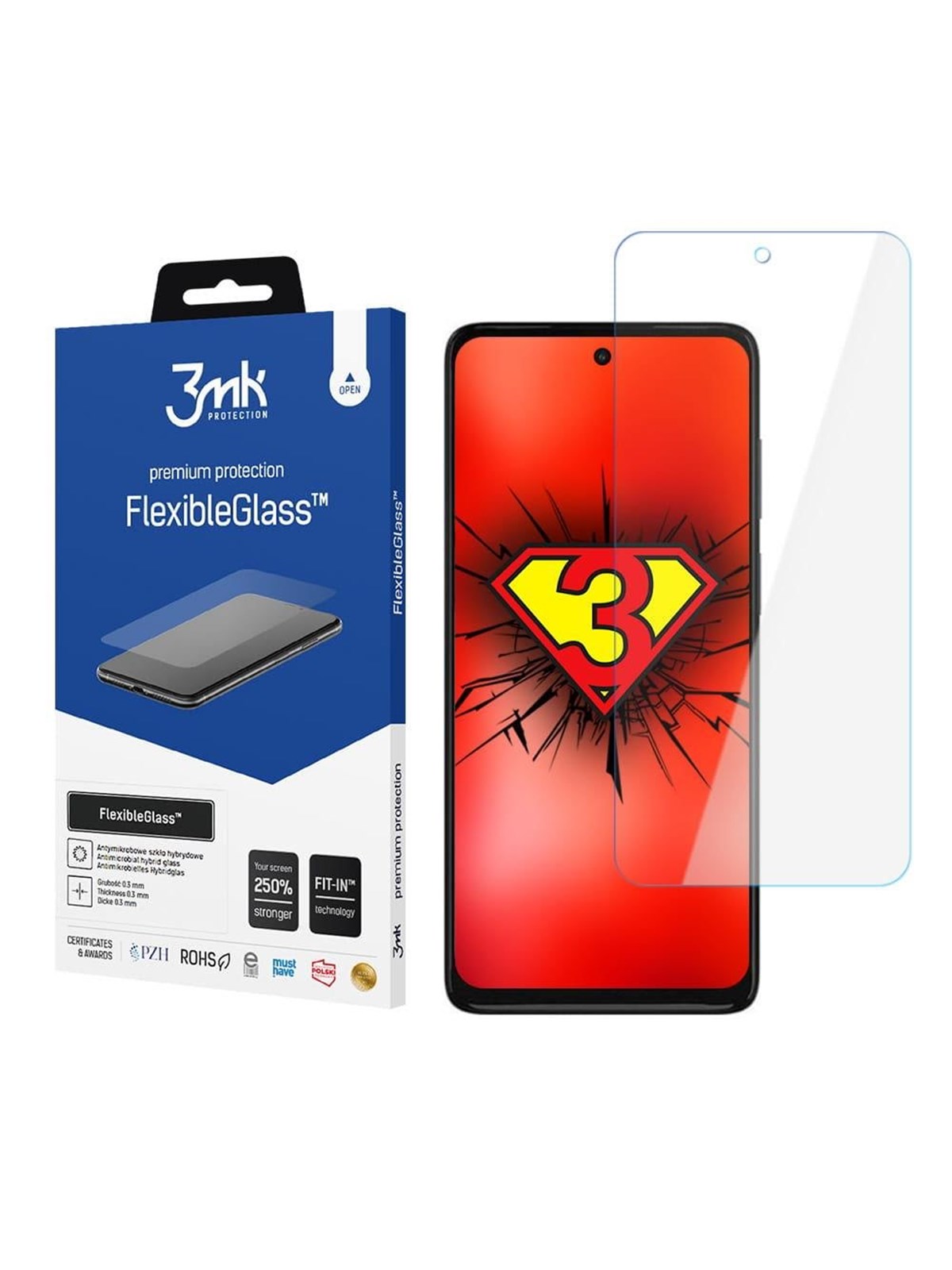 3mk FlexibleGlass hybrid glass on Google Pixel 6a