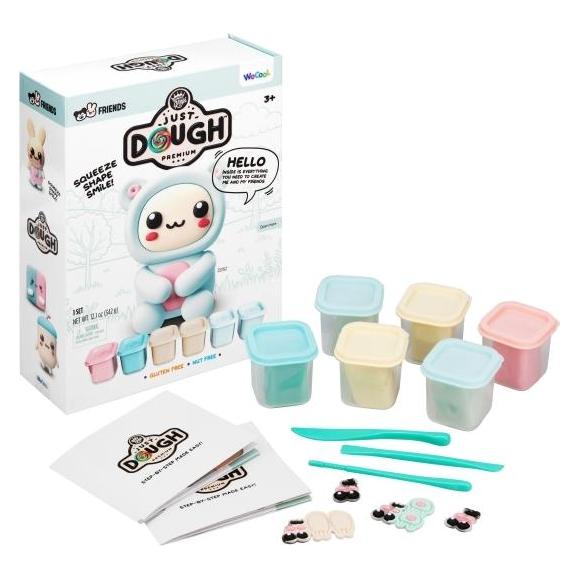 Konjac Sponge Usorteret Just Dough Bear Character Pack Soft Elegance, 57g x6 (JUS-40376)