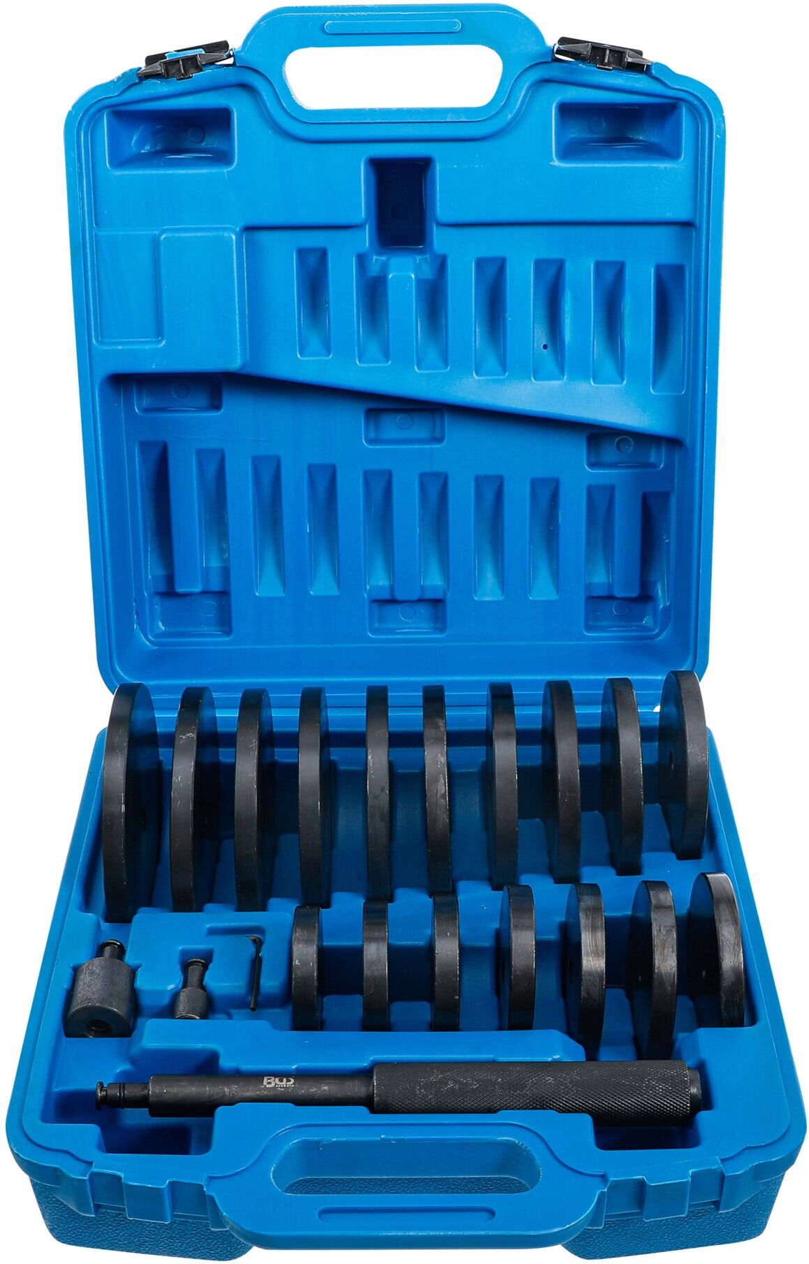 BGS Technic Universal-Lager- und Buchsentreiber-Satz XXL 21 teilig aus Metall für Lager und Buchsen mit verschiedenen Durchmessern, 8736)
